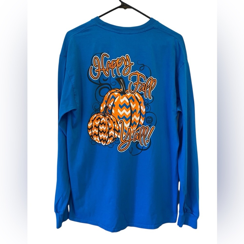 GIRLIE GIRL ORIGINALS HAPPY FALL Y’ALL PUMPKIN SCENE LONG SLEEVES T SHIRT